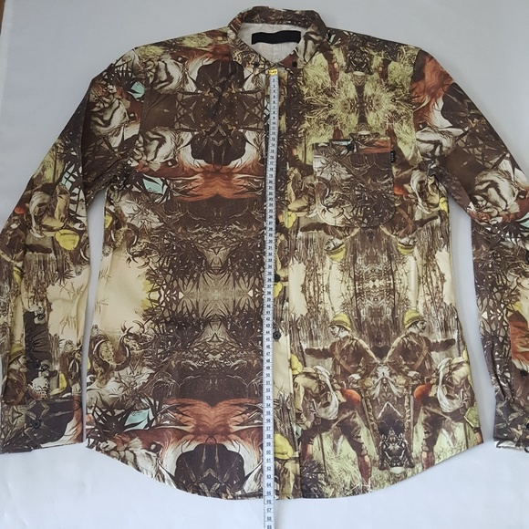 BLVCK SCVLE Men's M Button-Down Black Scale Brown - Picture 4 of 8